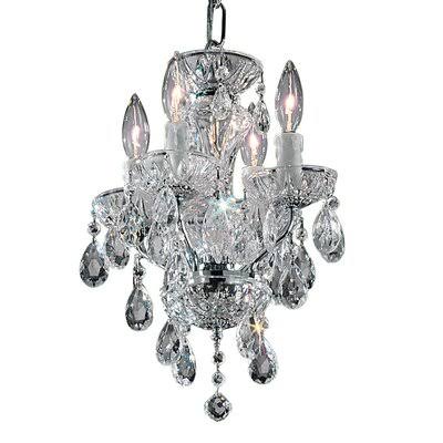 4-Light Chrome Chandelier D4678