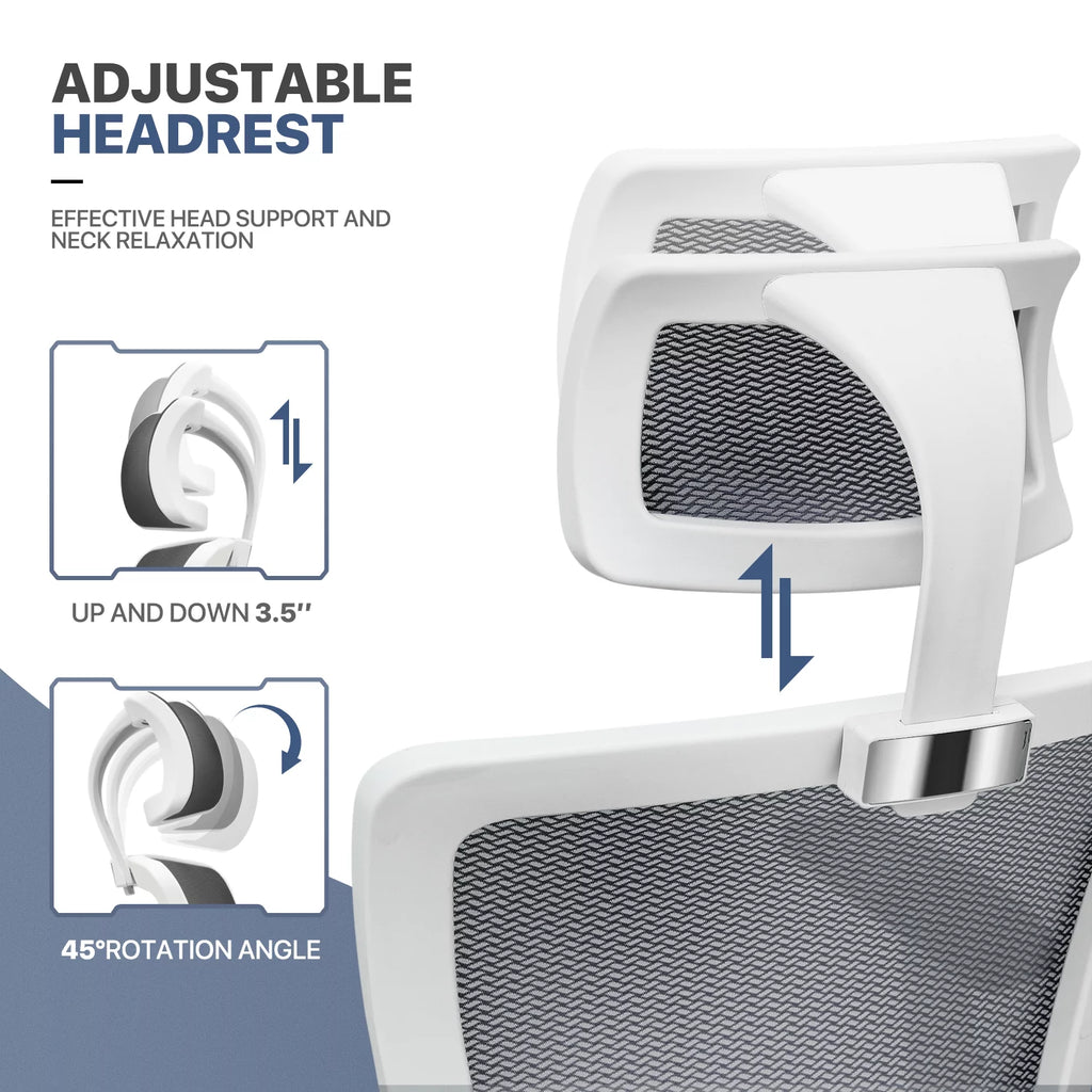 Black Ergonomic Computer Desk and Chair Set S543