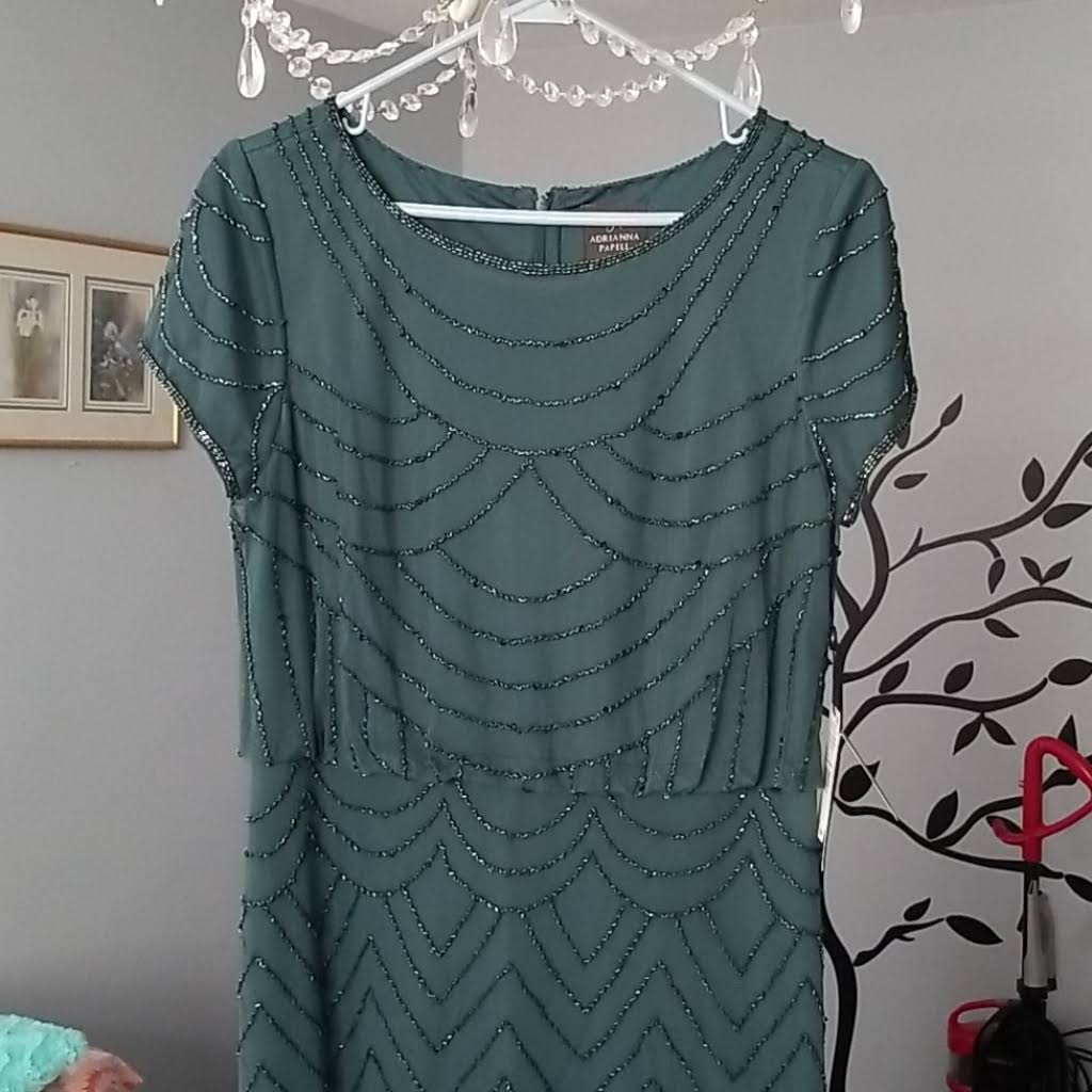 Beaded Blouson Gown - Green K123656