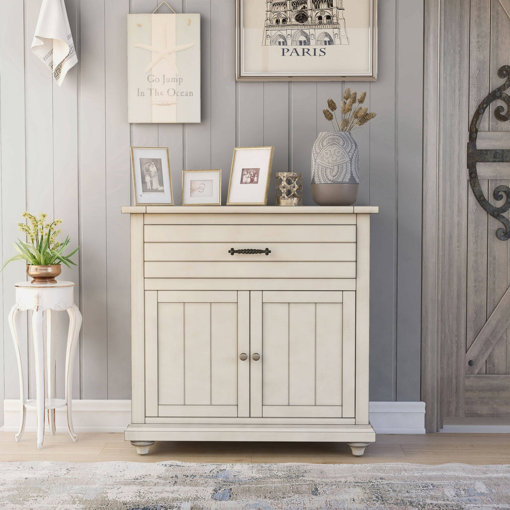 Antique White Hallway Cabinet S966928