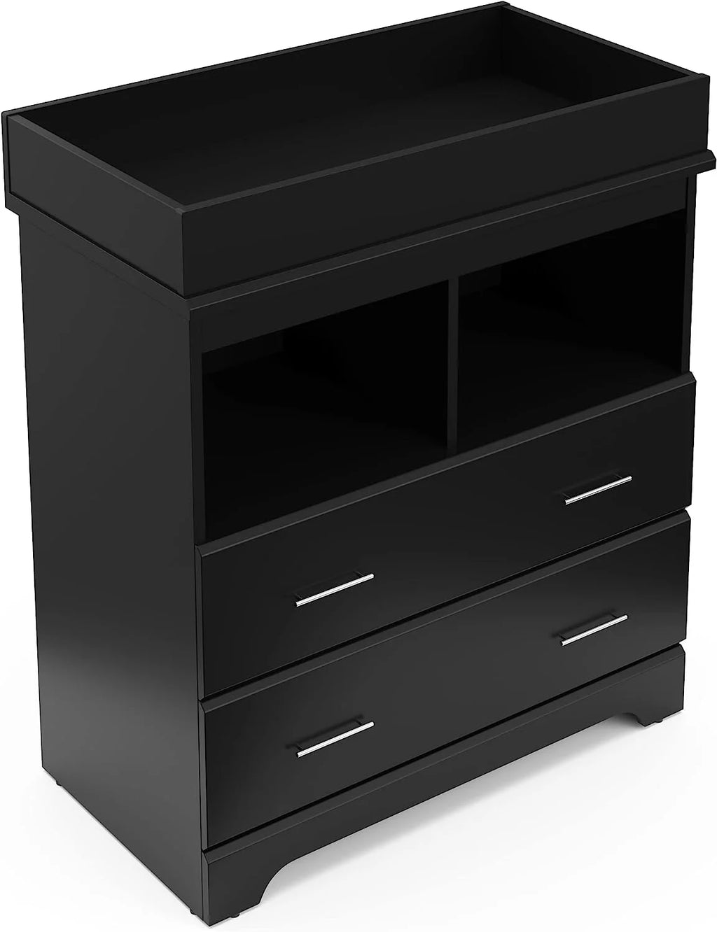 Black 2 Drawer Changing Table Dresser G8681
