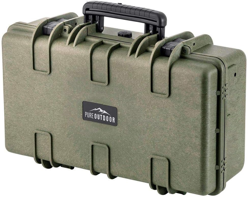 Black Weatherproof Shockproof Hard Case with Customizable Foam I121