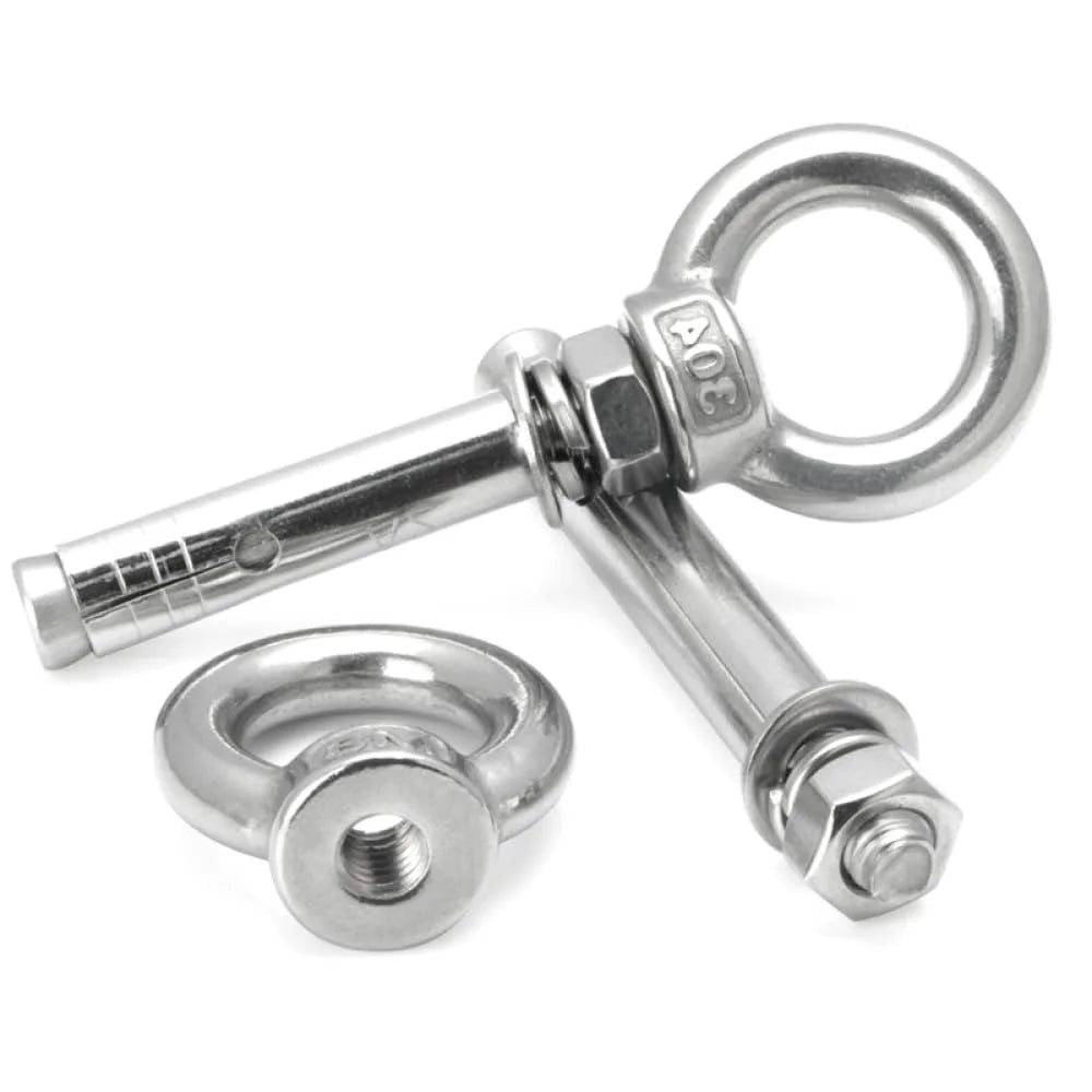 304 Stainless Steel Lifting Eye Bolt M6x50mm 4pcs A254