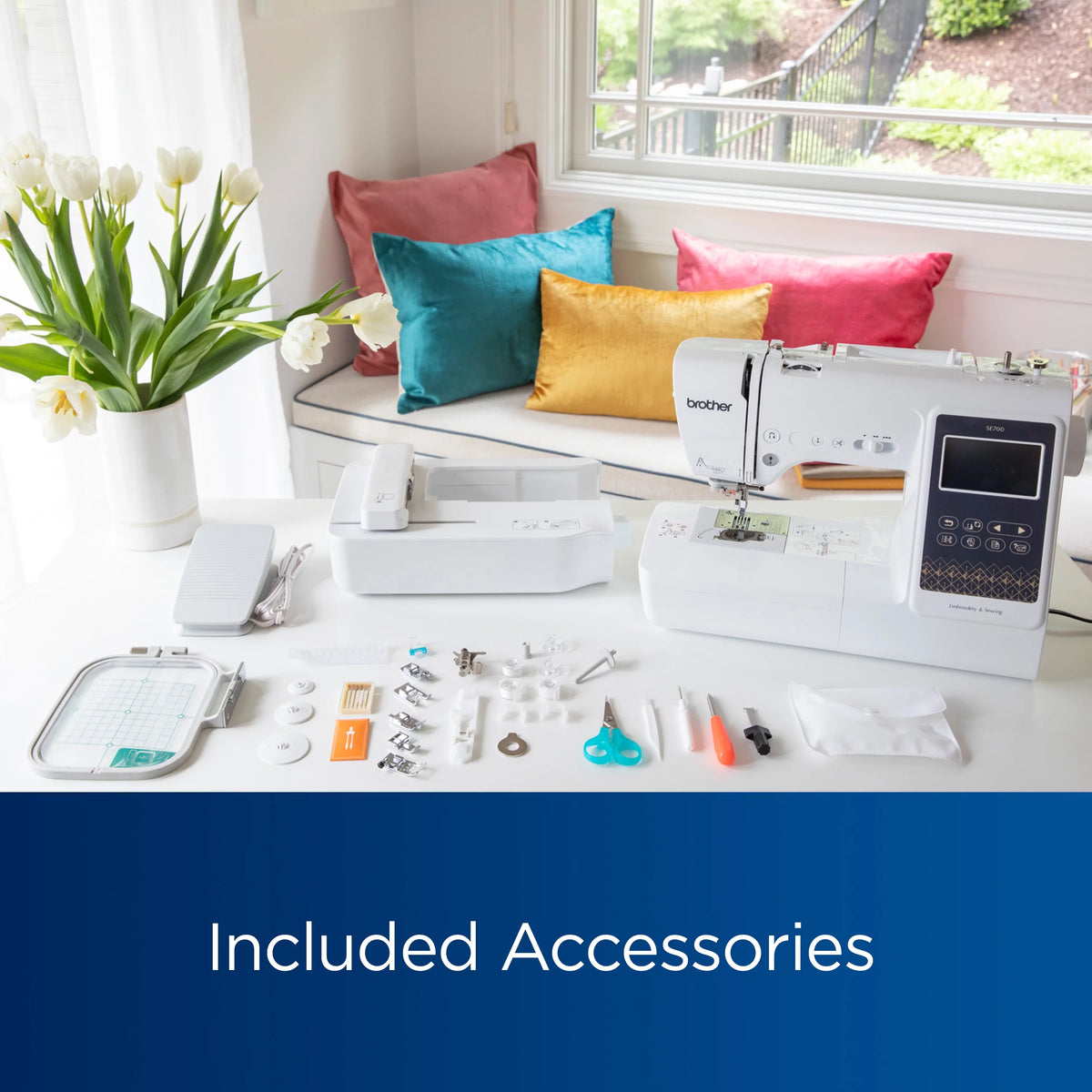 Computerized Sewing & Embroidery Machine with Built-in Designs & Wireless Connectivity L658622