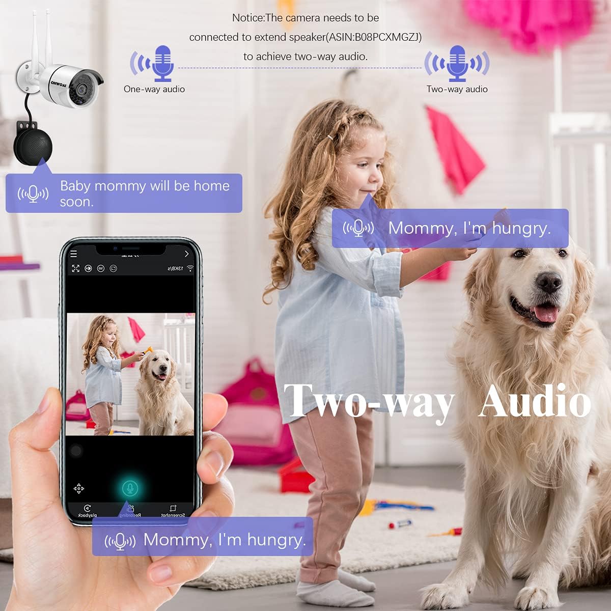 Wireless Security Camera System with 10 HD Screen, 4Pcs WiFi IP Cameras Q904636