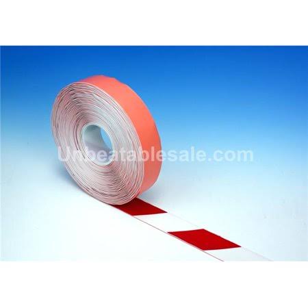 Red & White Smooth Floor Marking Tape N35912