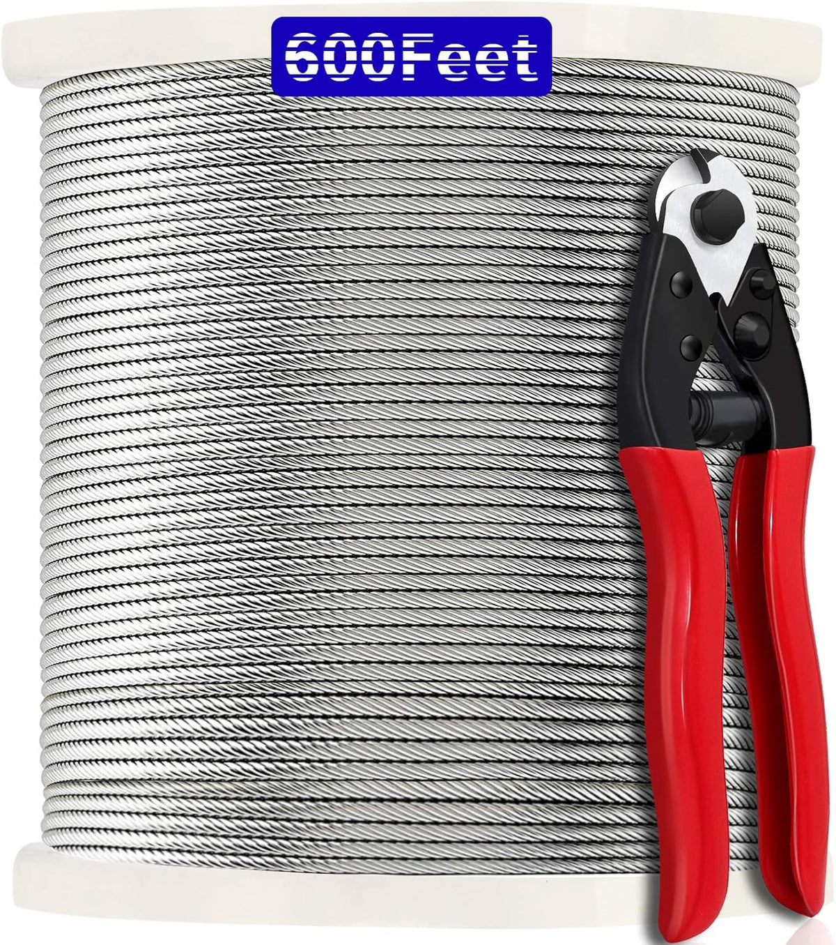 1/8 T316 Stainless Steel Cable 600FT Wire Rope X63382