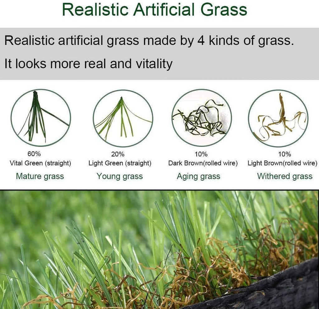 Artificial Grass Turf 12FTX26FT Synthetic Turf Mat X338877