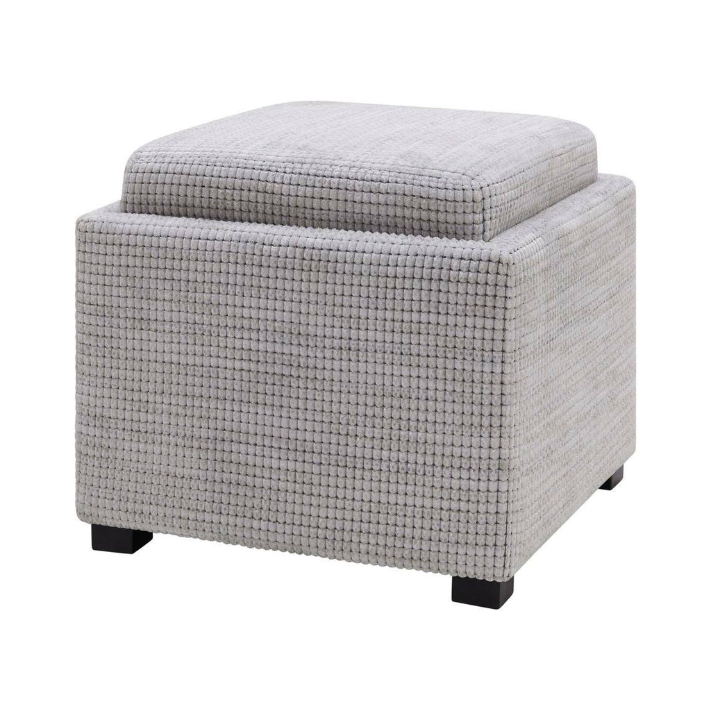 Fabric Storage Ottoman with Tray E386923