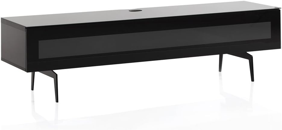 Black Wood and Glass TV Stand S757652