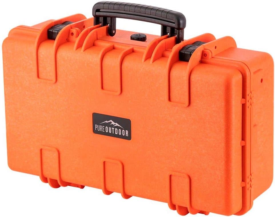 Black Weatherproof Shockproof Hard Case with Customizable Foam I121