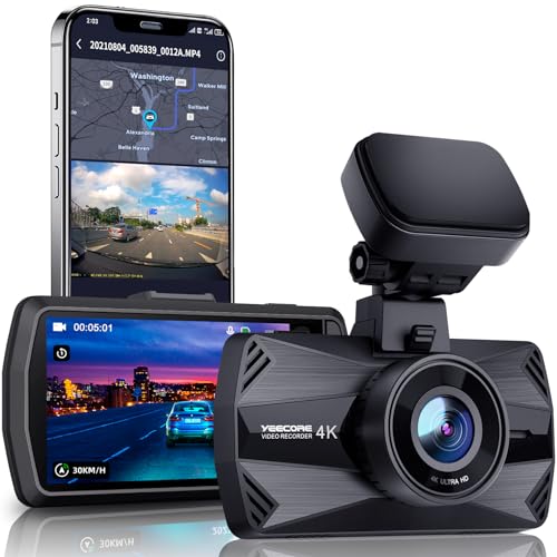 Dual Dash Cam 5G WiFi GPS, 4K+HDR 1080P Front and Rear, 3.3" Screen, Night Vision, Parking Mode, G-Sensor, Support 512GB Max U277