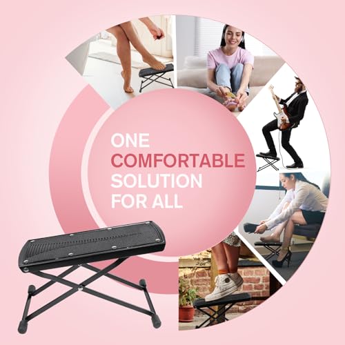 6 Heights Adjustable Non-Slip Pedicure Foot Rest Y240709