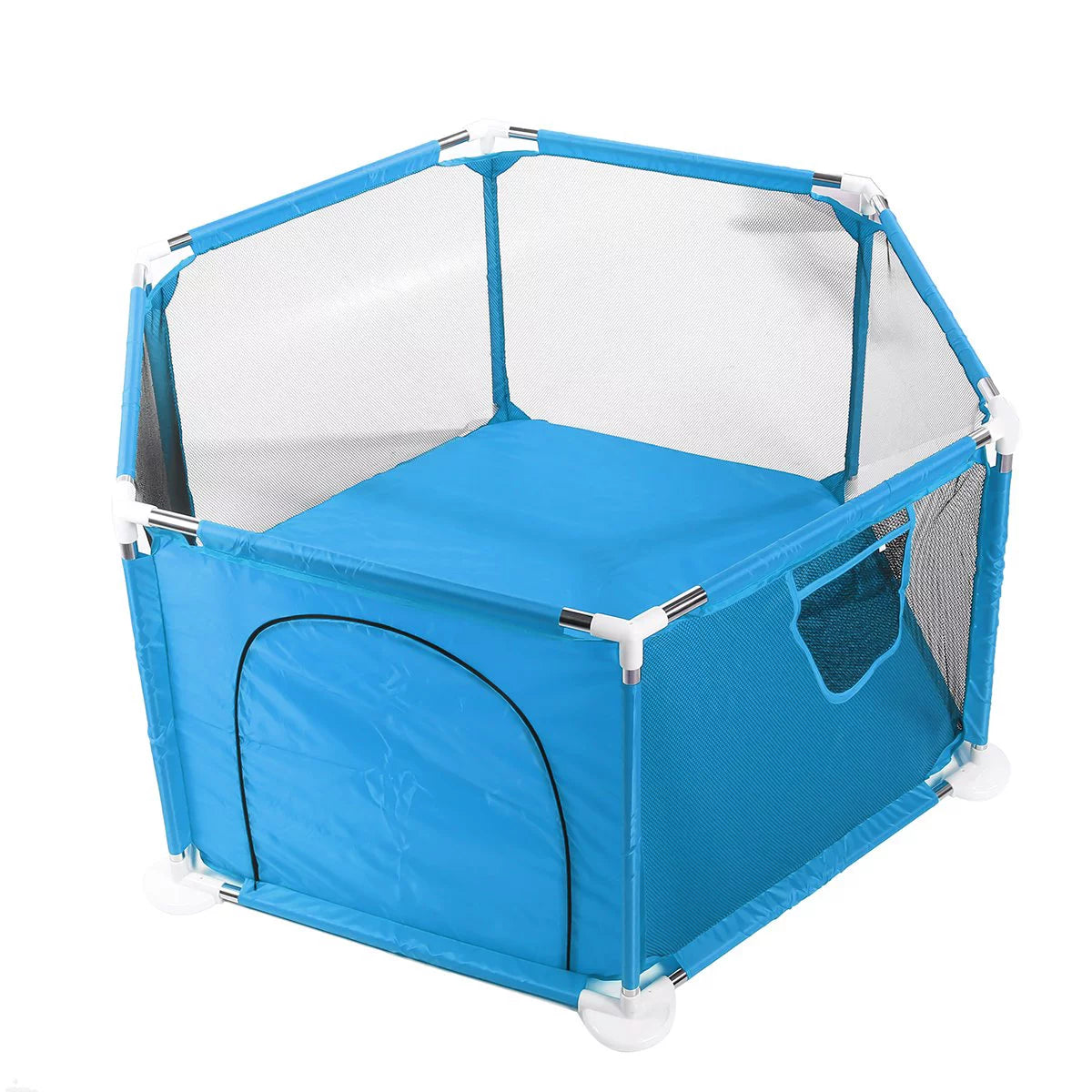 Blue 6-Panel Baby Playpen Z3298