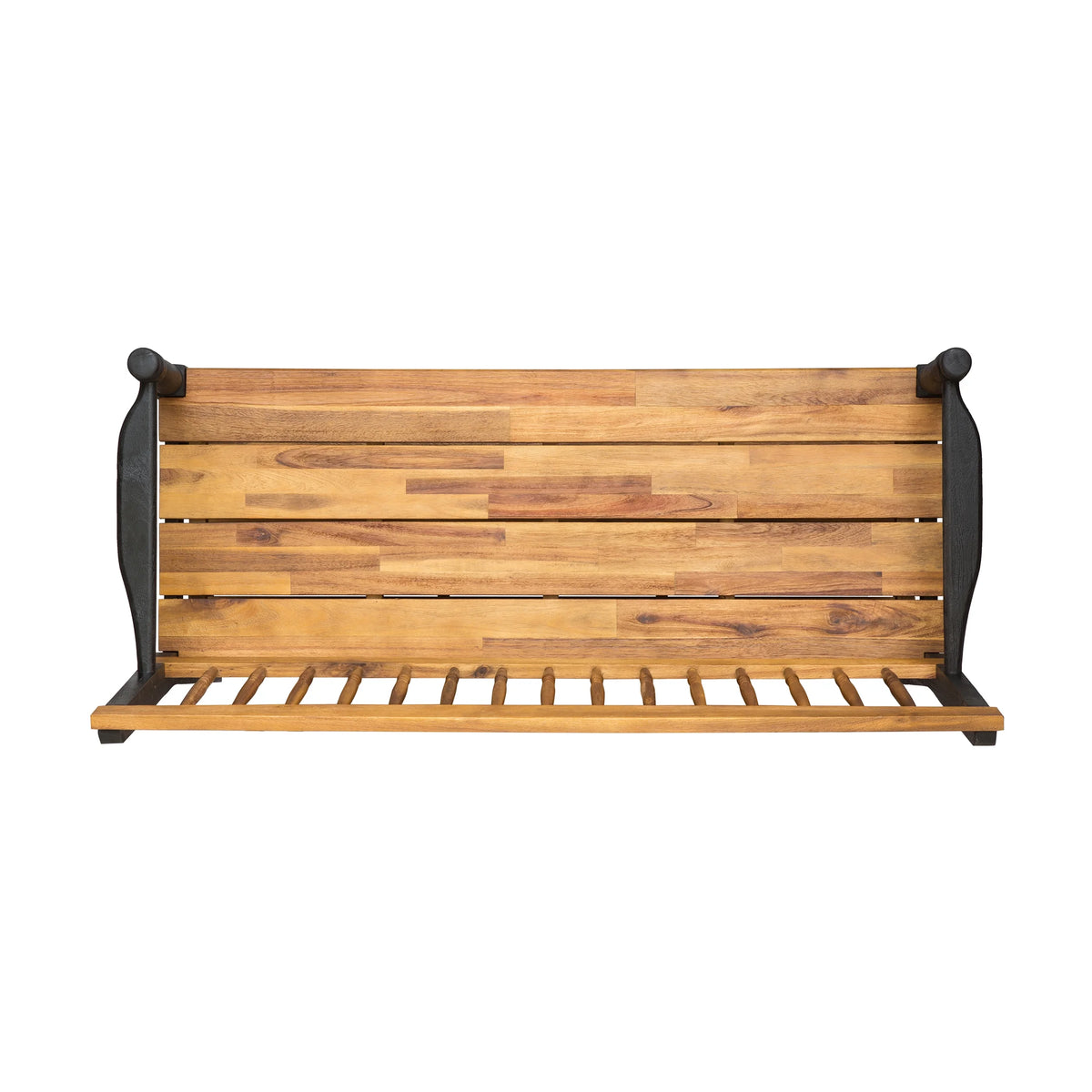 Acacia Wood Bench with Shelf O497990