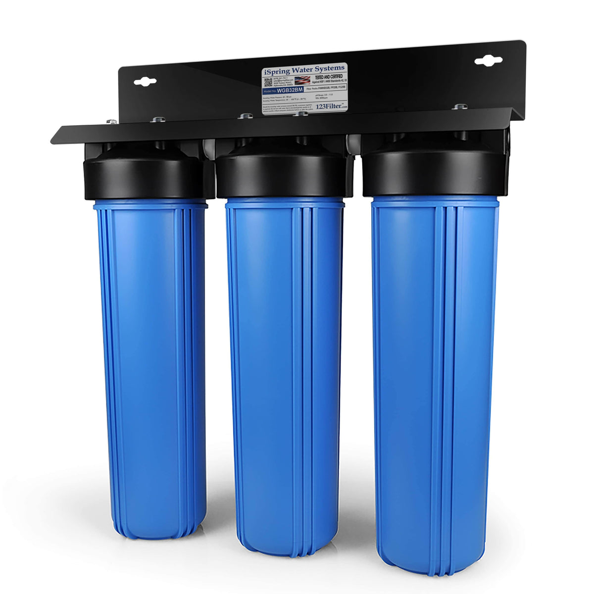 3-Stage Whole House Water Filtration System with 20-inch Big Blue Filters O9989