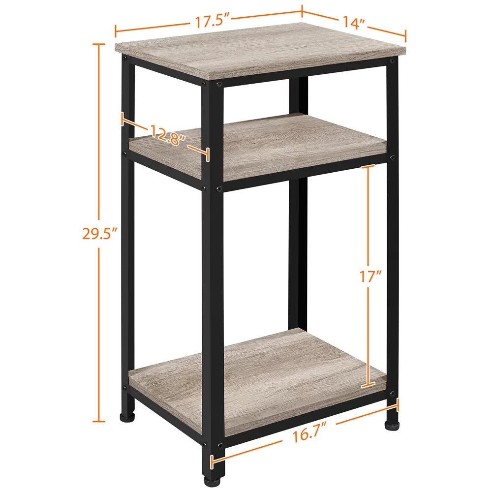 Gray 2-Tier End Table P554