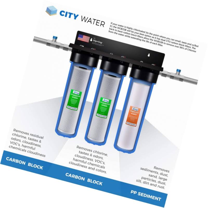 3-Stage Whole House Water Filtration System with 20-inch Big Blue Filters O9989