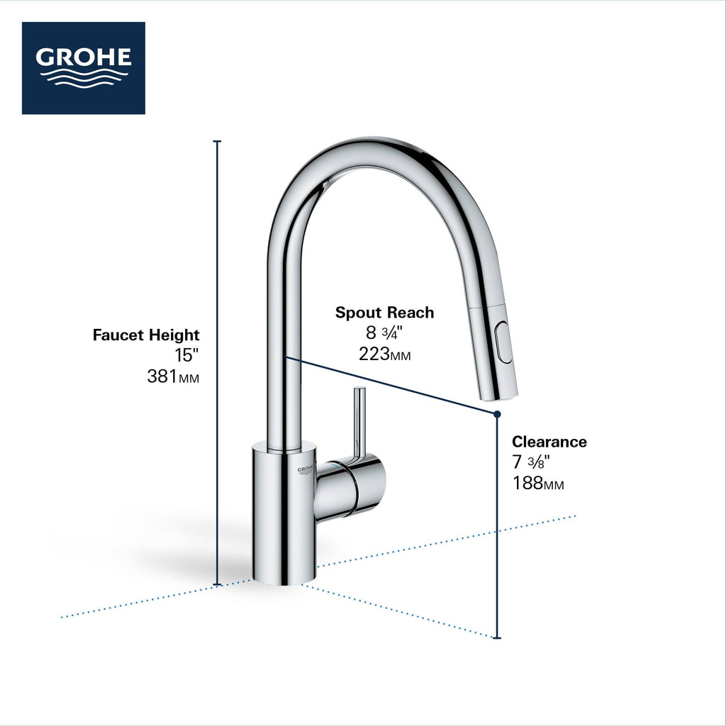 Single-Handle Kitchen Faucet in SuperSteel R23715