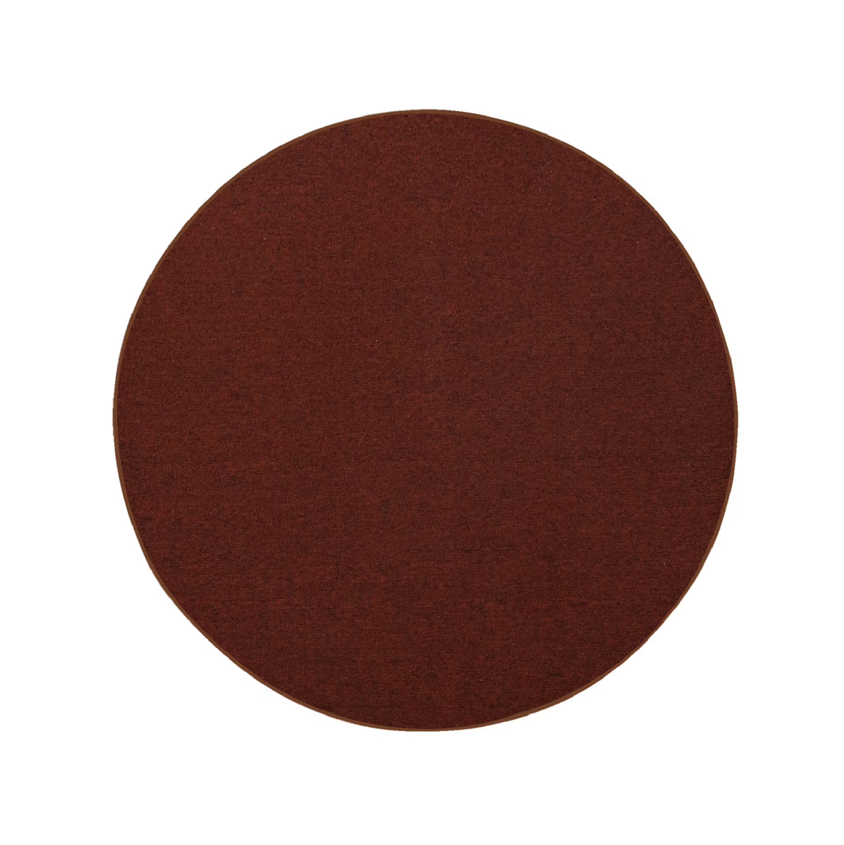Rust 5' Round Solid Color Area Rug E121402