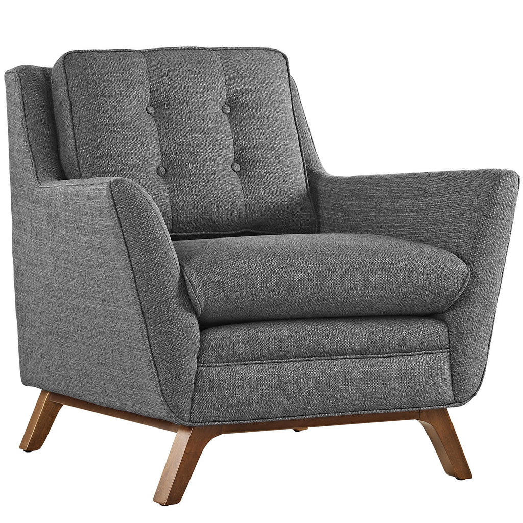 Grey Fabric Sofa and Armchairs Set Q915419