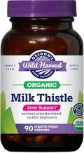 Organic Milk Thistle Herbal Supplement, 90 Count O352369