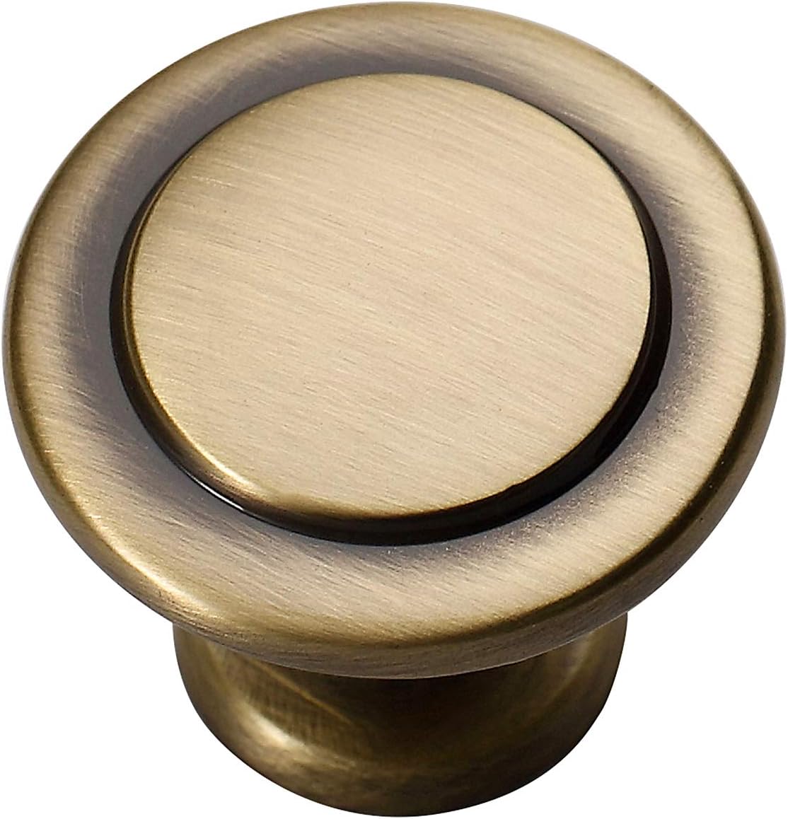 Flat Black 1-1/8 Inch Diameter Mushroom Round Cabinet Knobs 25 Pack P2700