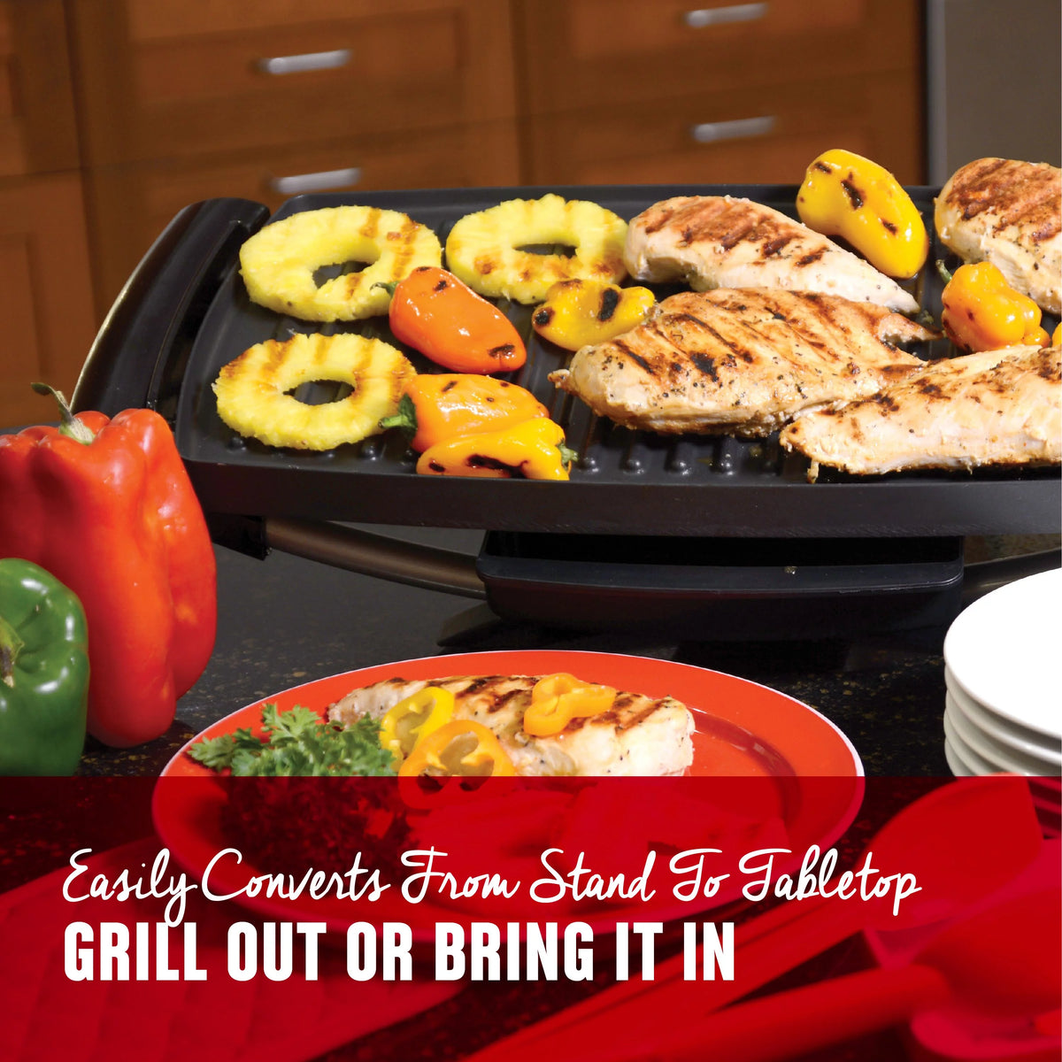 Red Electric Grill Y423