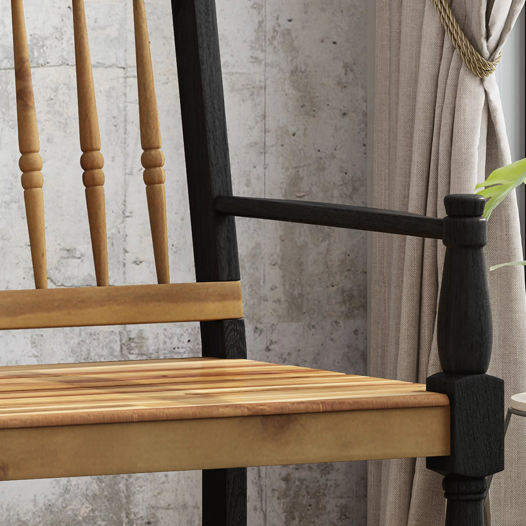 Acacia Wood Bench with Shelf O497990