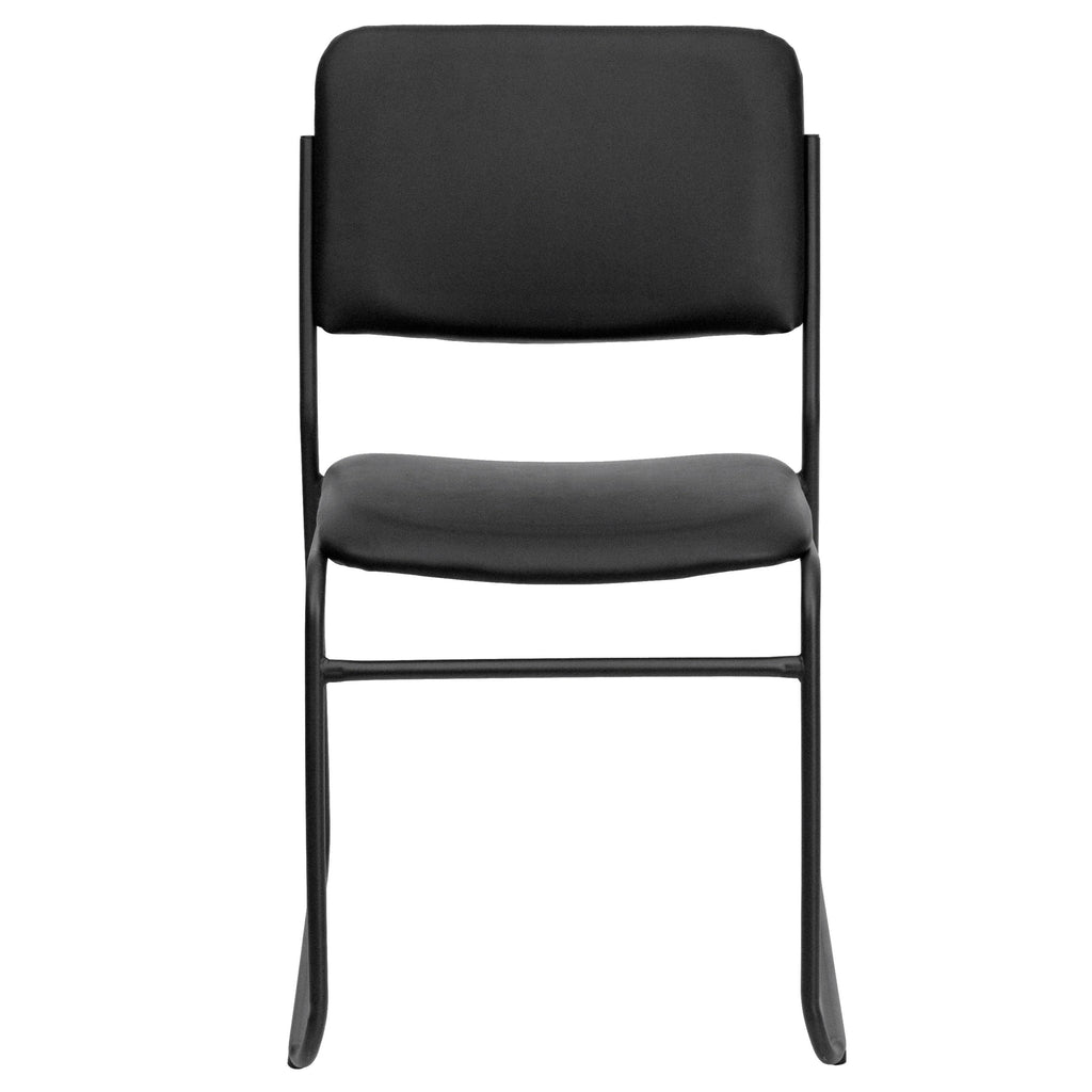 Black Stacking Chair with Sled Base L990