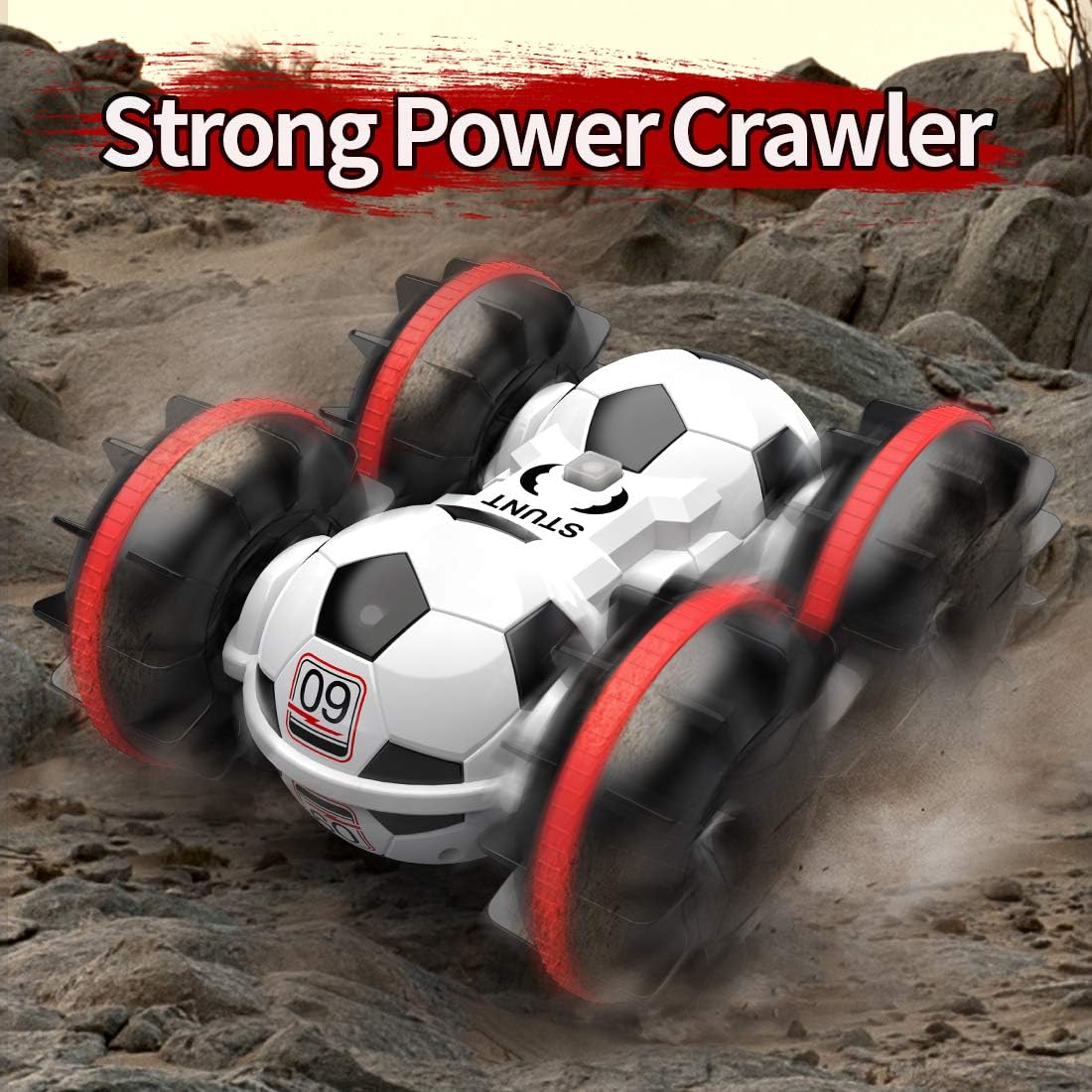 Amphibious Remote Control Car 2.4Ghz 4WD Waterproof Vehicle with 2 Rechargeable Batteries Pack of 2 P7627