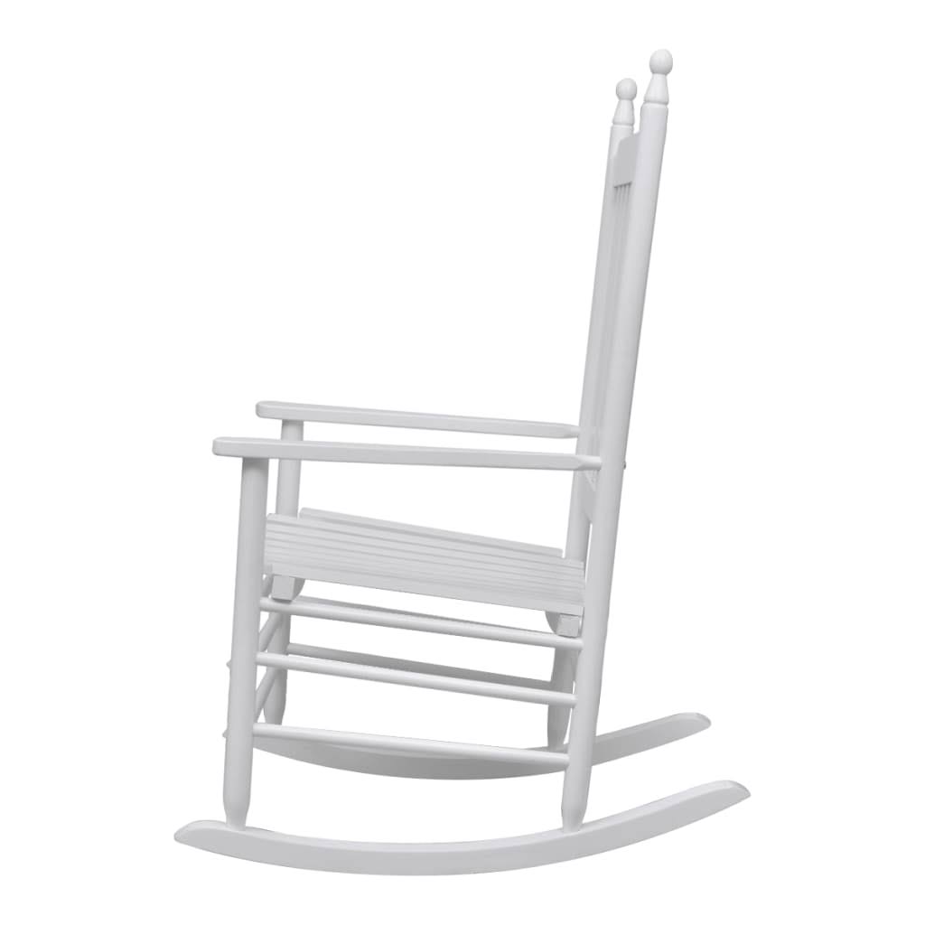 Gray Poplar Wood Rocking Chair with Curved Seat E9965