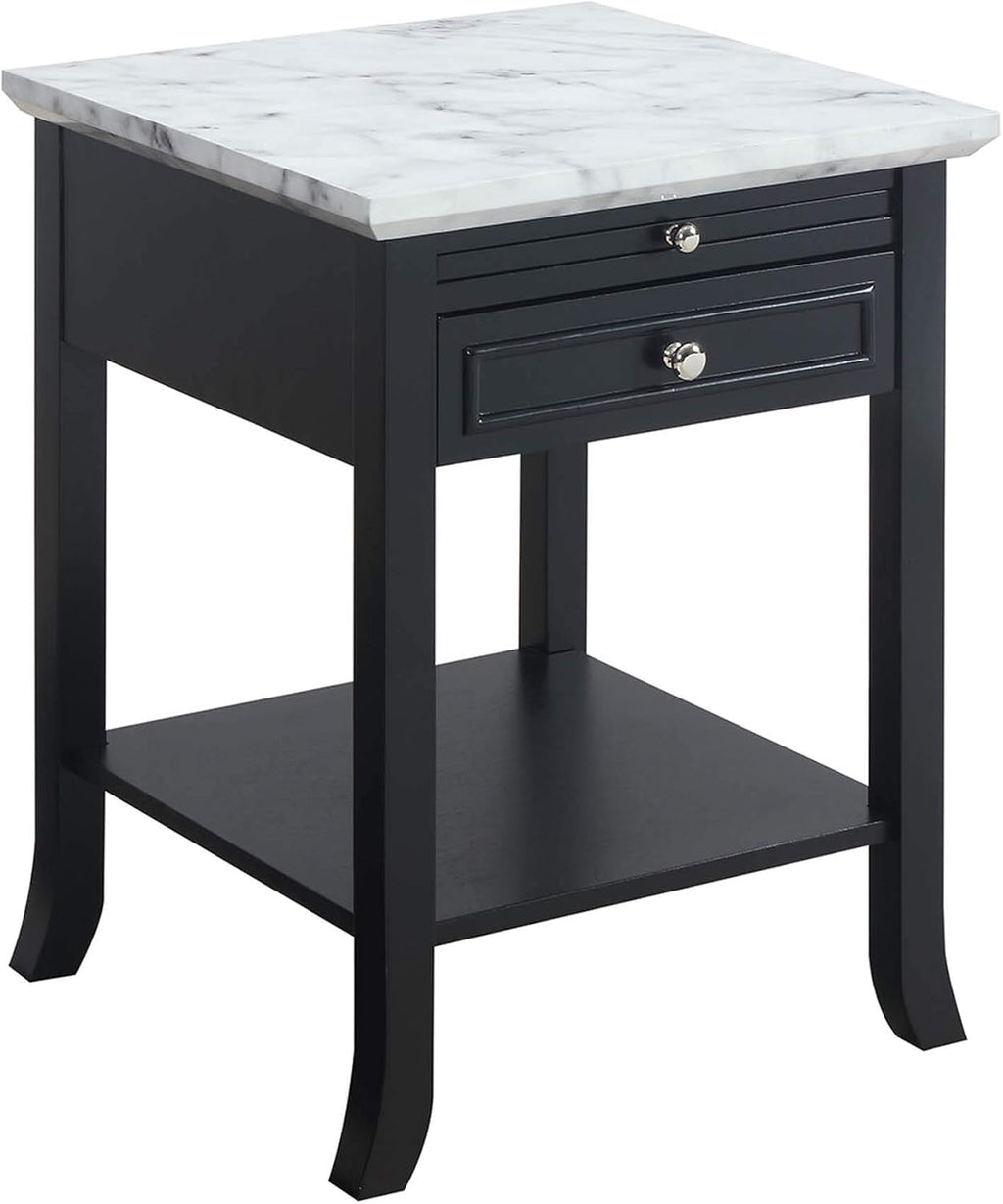 White End Table with Drawer and Slide U2490