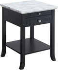 White End Table with Drawer and Slide U2490