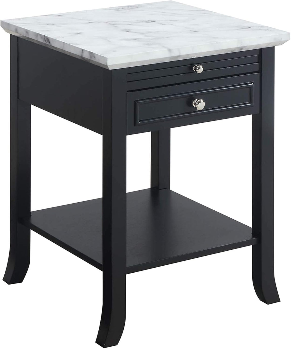 White End Table with Drawer and Slide U2490