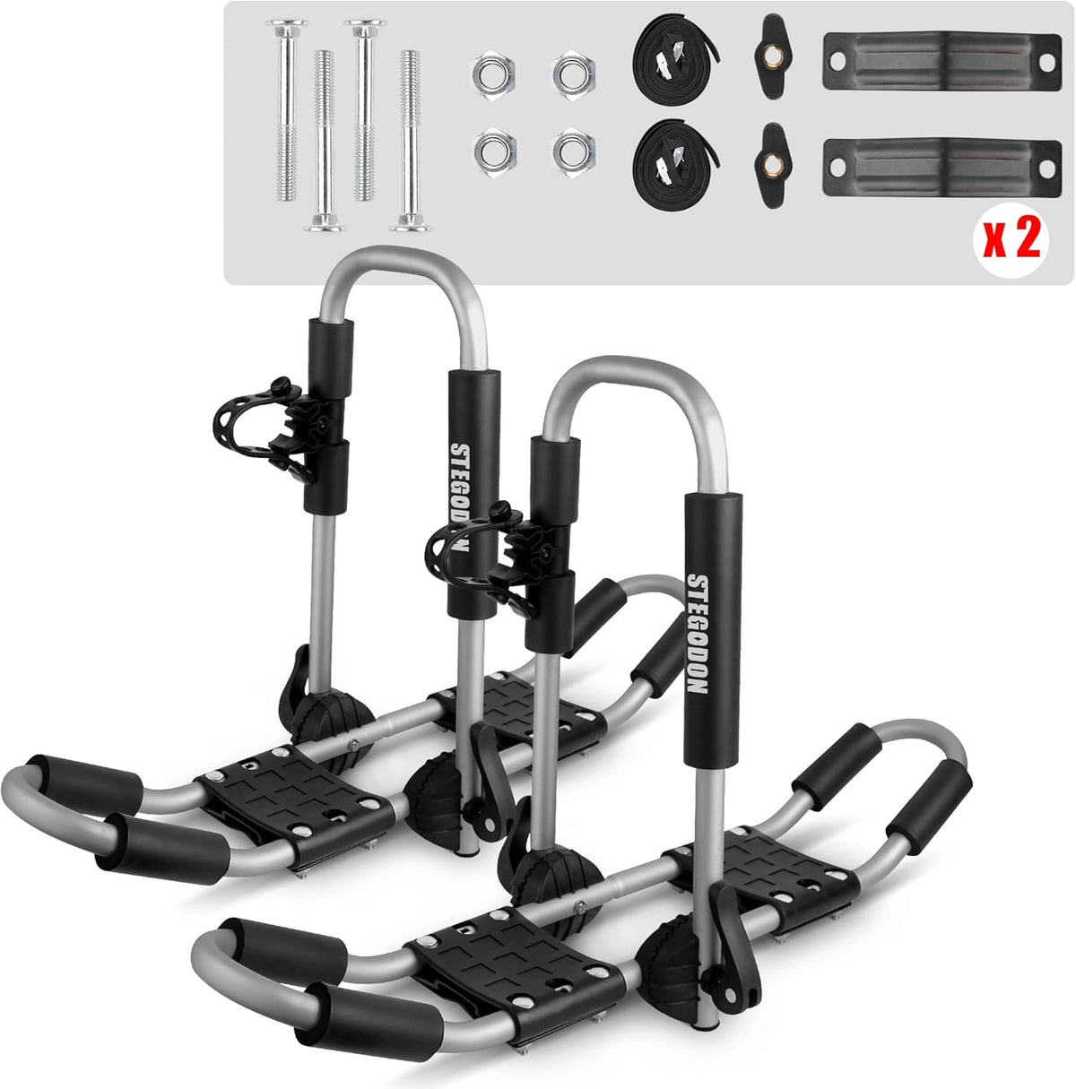 Foldable J-Bar Kayak Roof Rack 4-in-1 Carrier K812