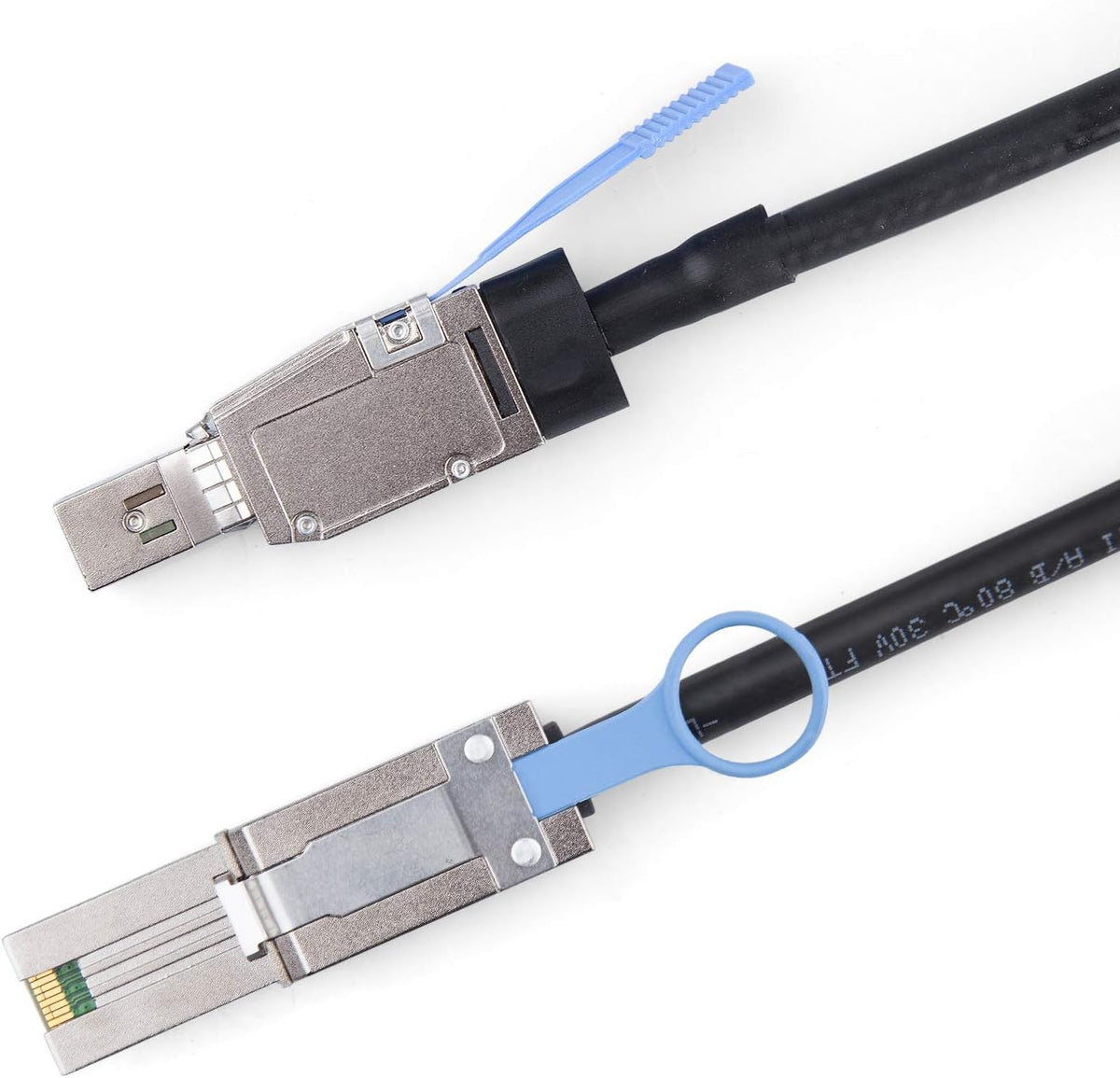 External Mini SAS HD SFF-8644 to QSFP Hybrid SAS Cable, 30AWG, 2-m Pack of 2 H453