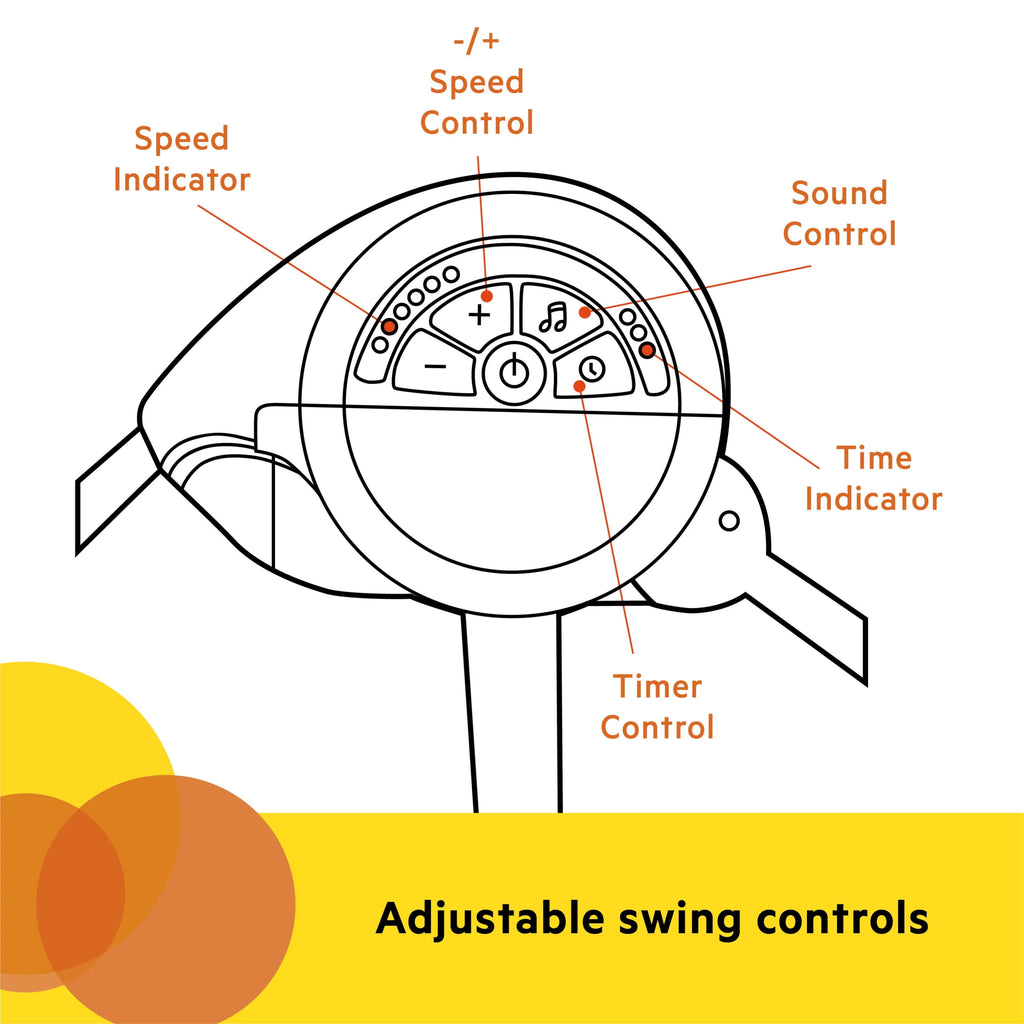 Portable Compact Baby Swing with Toys Q633