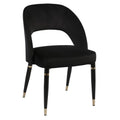 Black and Gold Set of Two Dining Chairs C644
