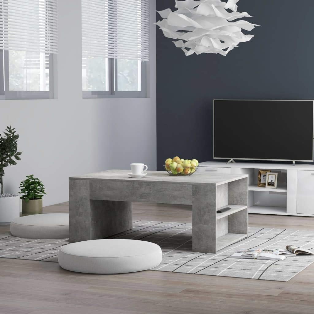 White Chipboard Coffee Table Storage Cabinet X4734