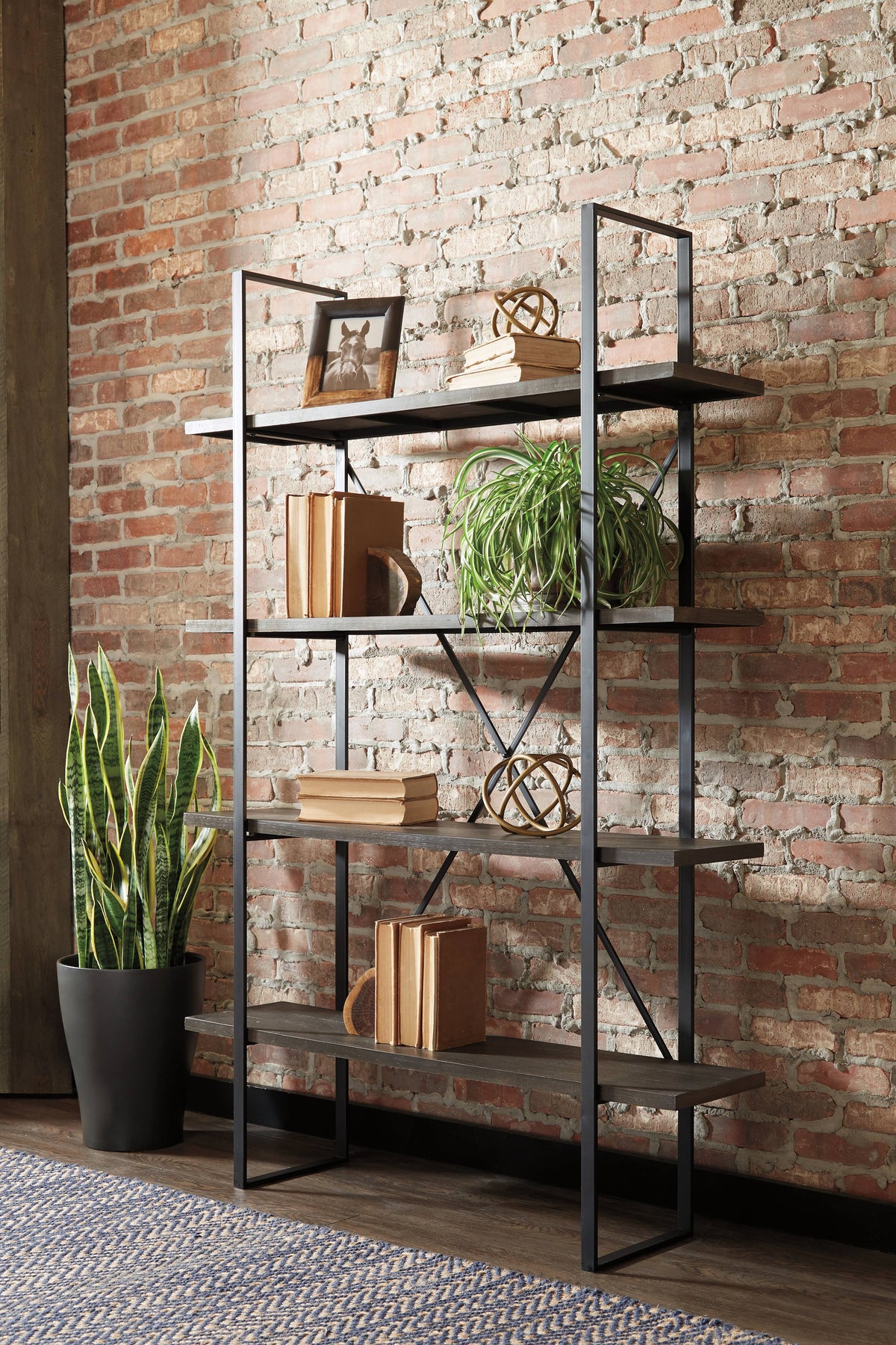 Black Gray Bookcase O409293