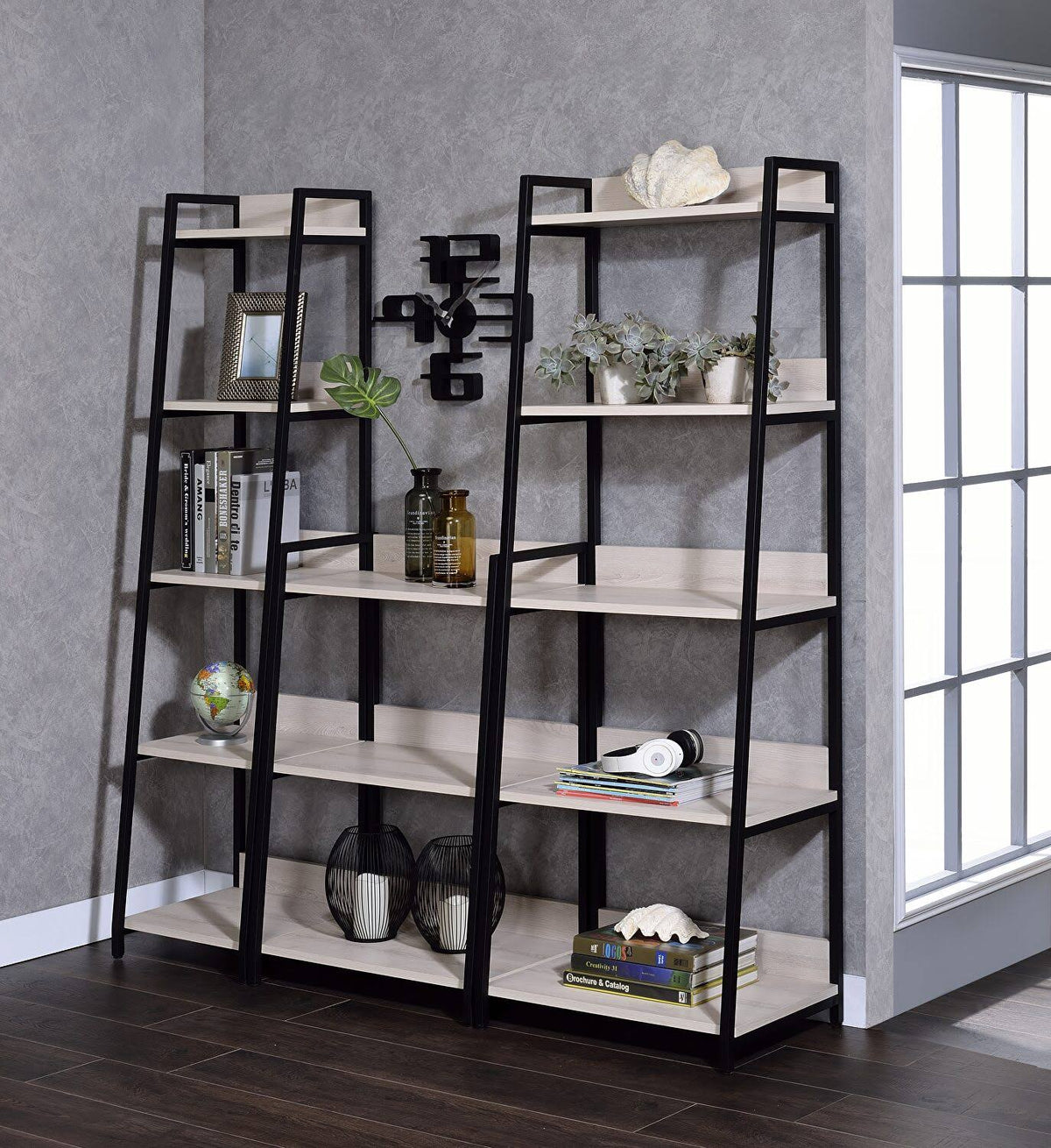 Natural & Black Desk N561002