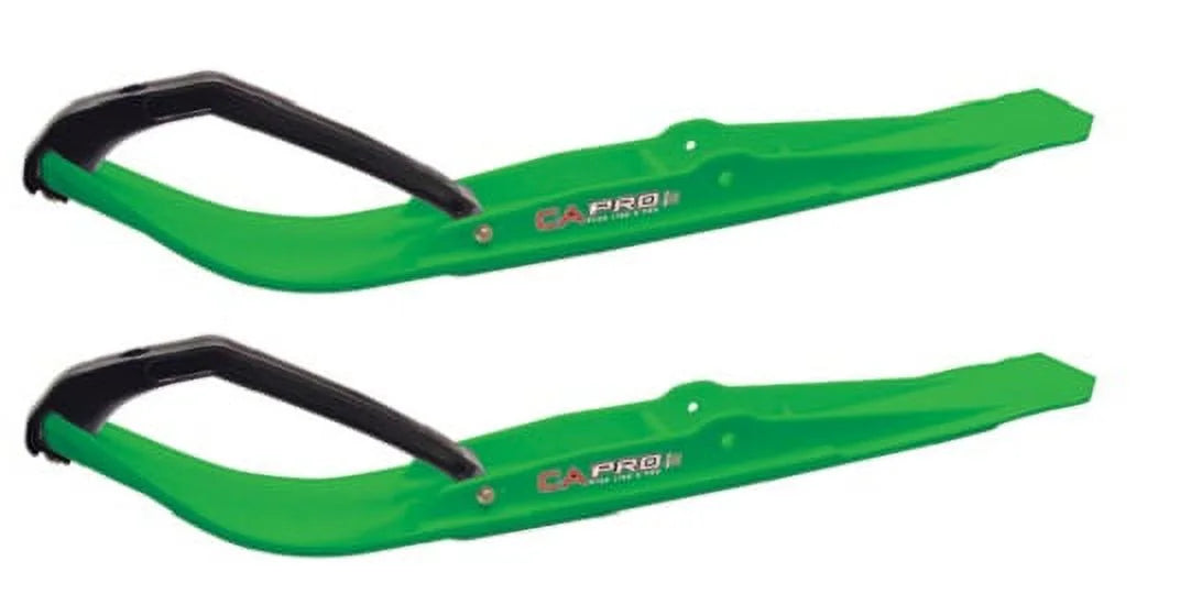 Green Razor Snowmobile Skis with 4.5" Shaper Bars Complete Kit I119879