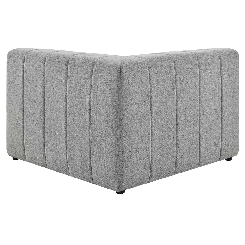 Light Gray Upholstered Fabric Corner Chair V3286