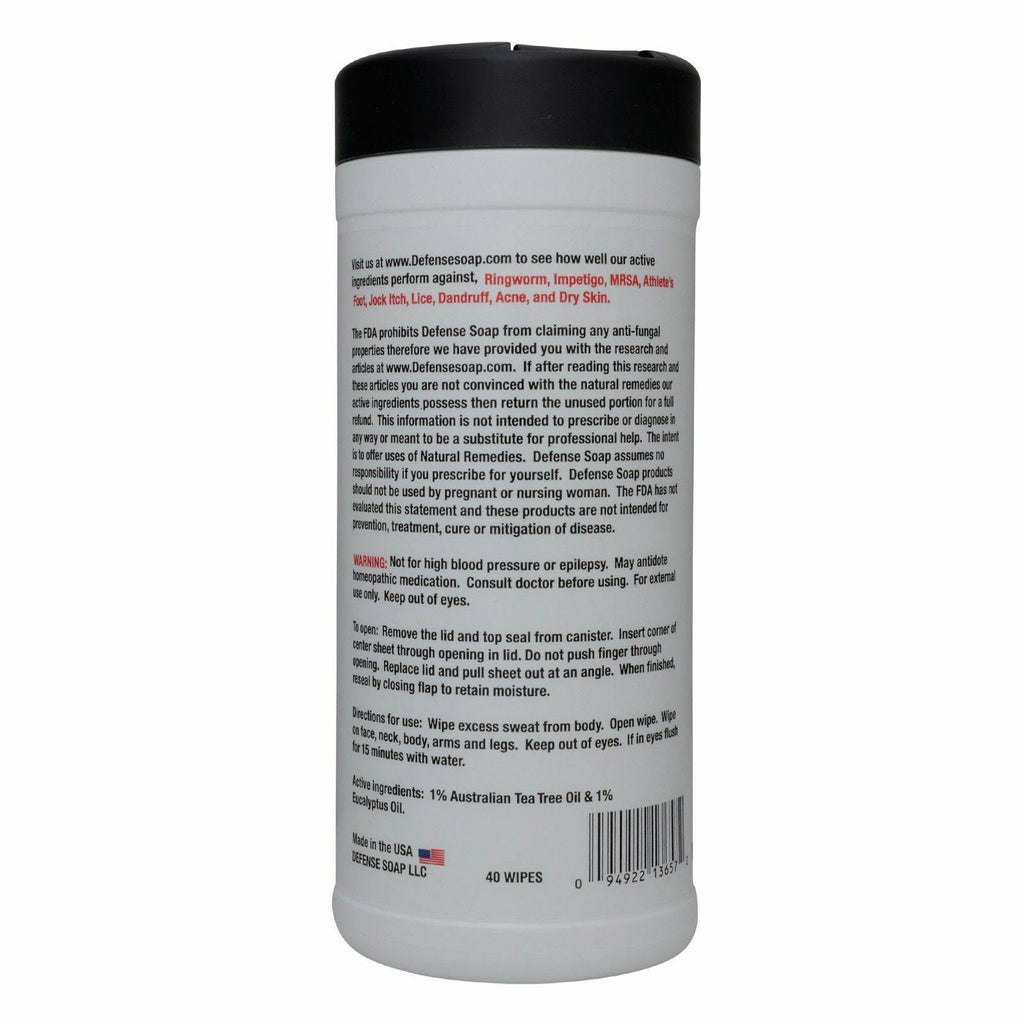Body Wipes 40 Count Tea Tree Oil Eucalyptus O45978