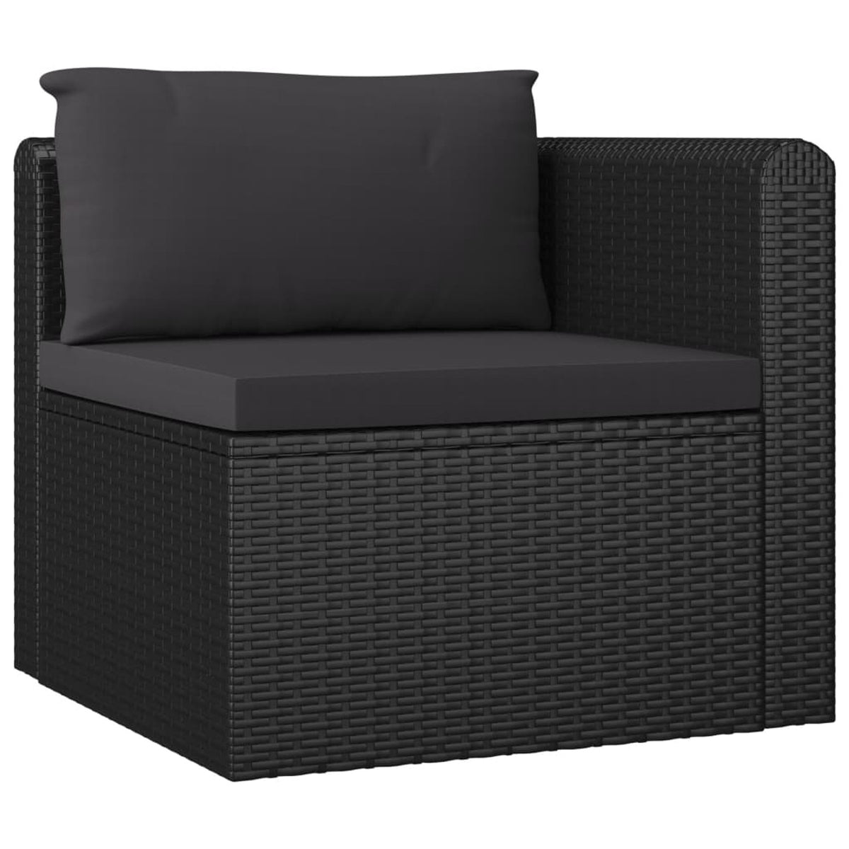 2 Piece Patio Sofa Set with Cushions Poly Rattan Black K857880