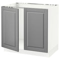 White Bodbyn Gray Base Cabinet for Sink with 2 Doors Q918460
