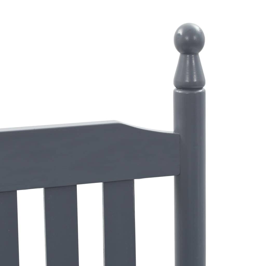 Gray Poplar Wood Rocking Chair with Curved Seat E9965