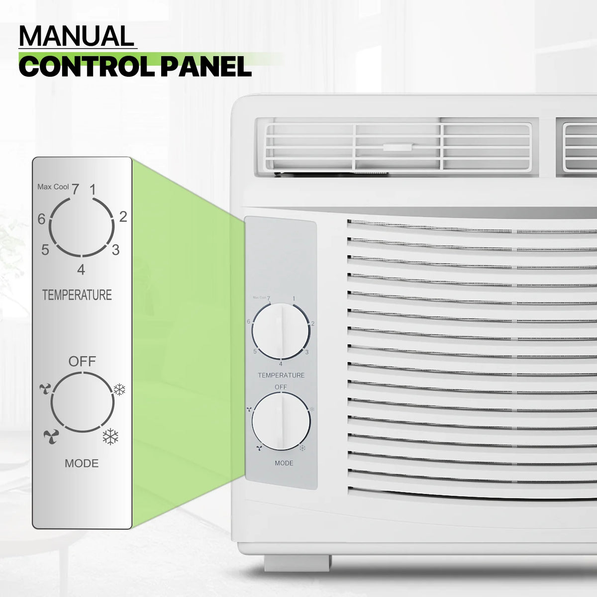 5,000 BTU 115V Window Air Conditioner with Multi-Speed Fan, White D3424