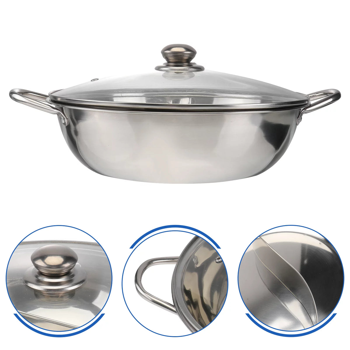 Stainless Steel Induction Cooker Pot with Lid F9813